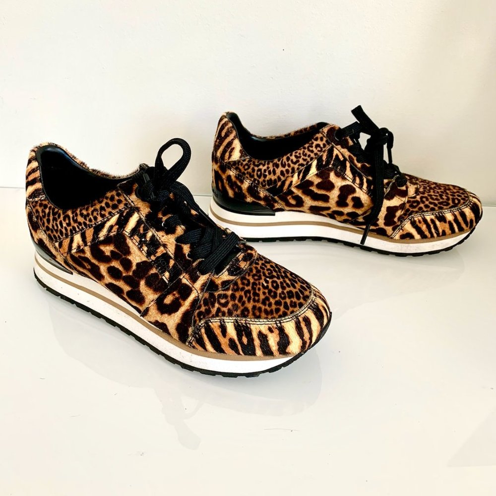 MICHAEL KORS Billie Animal-Print Calf Hair Sneaker